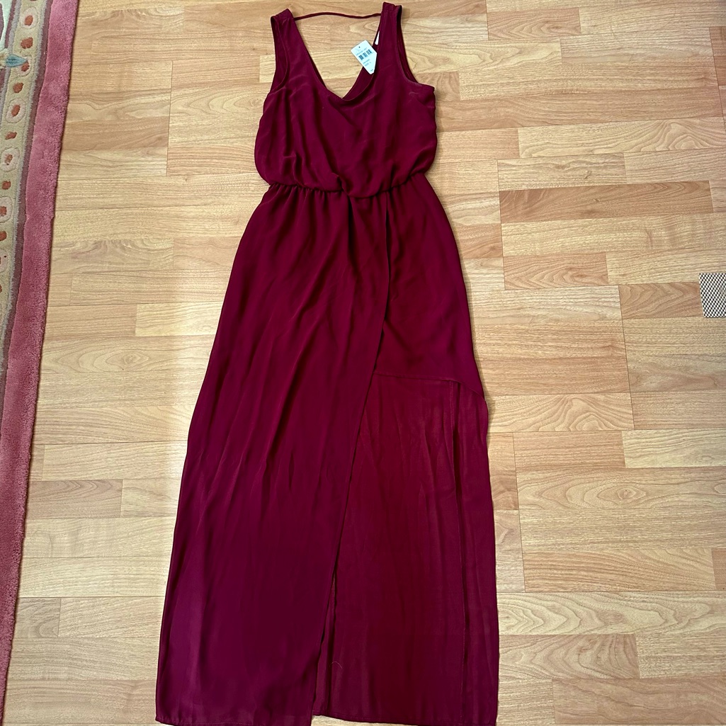 Nwt Lush Merlot Maxi Dress